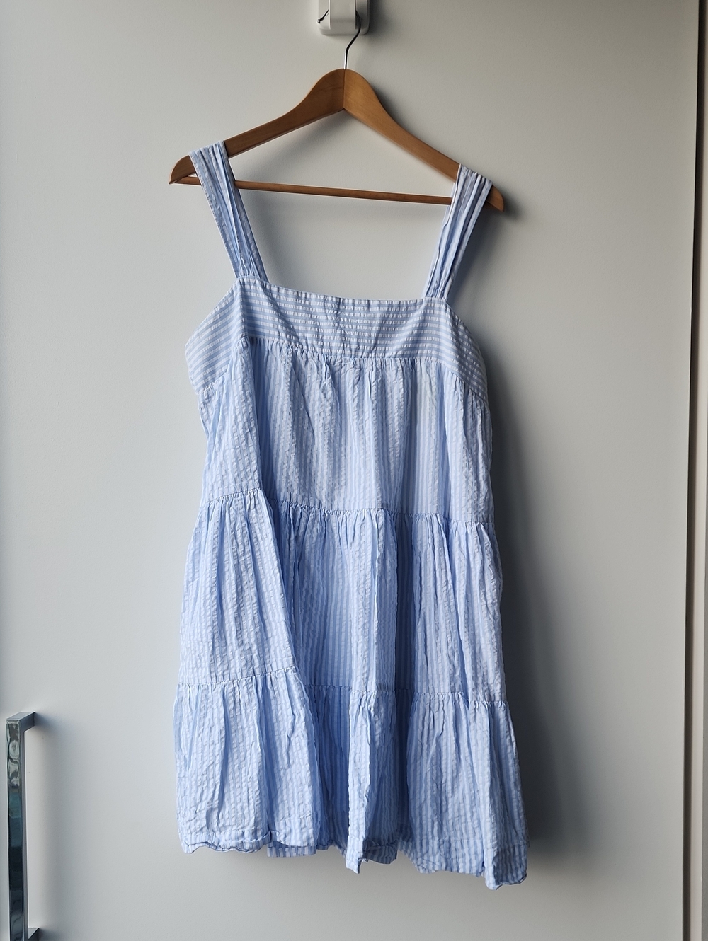 MINKPINK Gingham Crinkled Tiered 100% Cotton Summer Dress